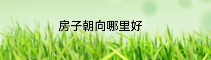 房子朝向哪里好
