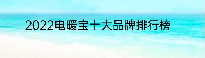 2022电暖宝十大品牌排行榜