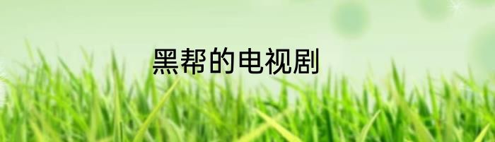 黑帮的电视剧