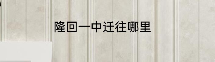 隆回一中迁往哪里