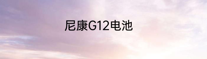 尼康G12电池