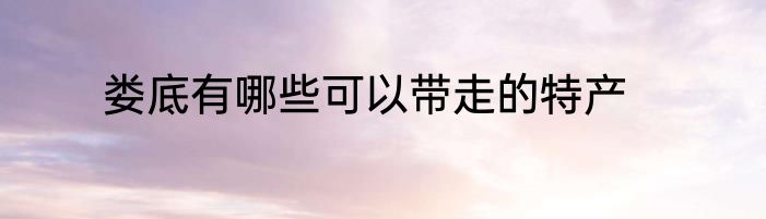 娄底有哪些可以带走的特产