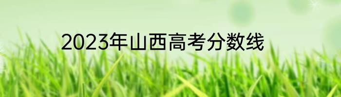 2023年山西高考分数线