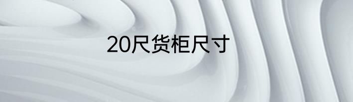 20尺货柜尺寸