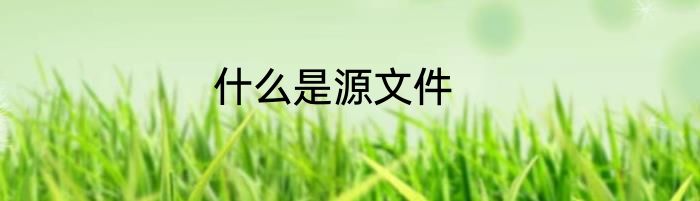 什么是源文件