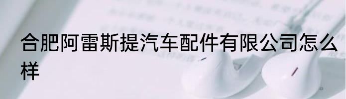 合肥阿雷斯提汽车配件有限公司怎么样