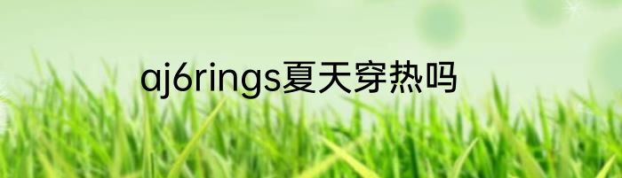 aj6rings夏天穿热吗