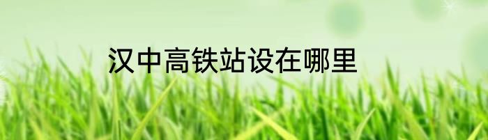 汉中高铁站设在哪里