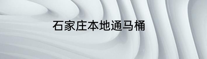石家庄本地通马桶