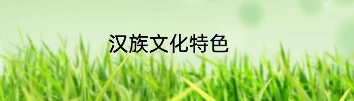 汉族文化特色