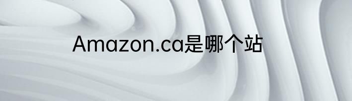 Amazon.ca是哪个站