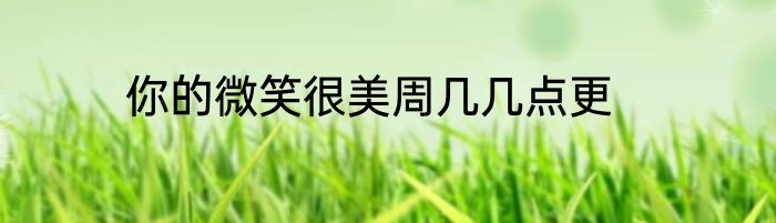 你的微笑很美周几几点更