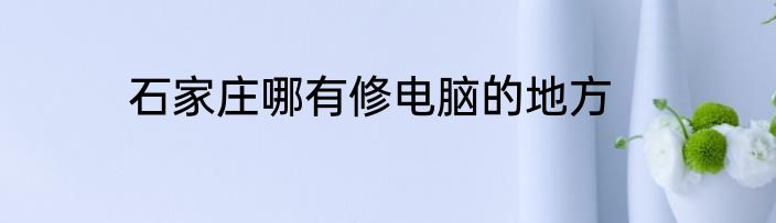 石家庄哪有修电脑的地方