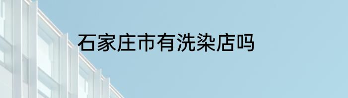 石家庄市有洗染店吗