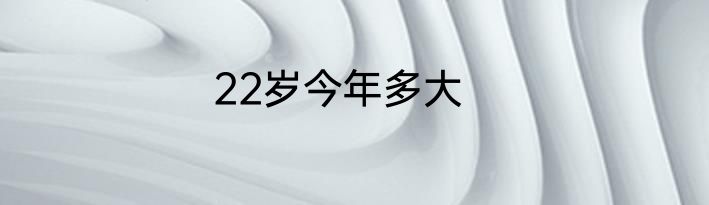 22岁今年多大