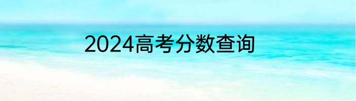 2024高考分数查询