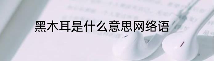 黑木耳是什么意思网络语