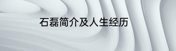 石磊简介及人生经历