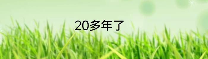 20多年了