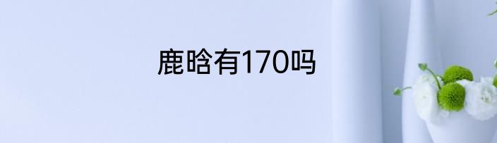 鹿晗有170吗