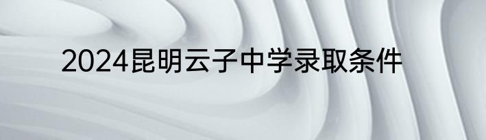 2024昆明云子中学录取条件