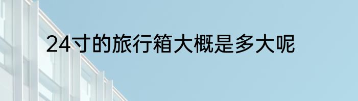 24寸的旅行箱大概是多大呢
