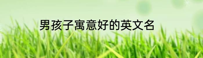男孩子寓意好的英文名