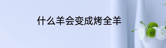 什么羊会变成烤全羊
