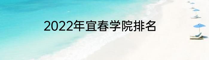 2022年宜春学院排名
