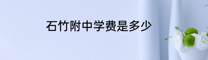 石竹附中学费是多少