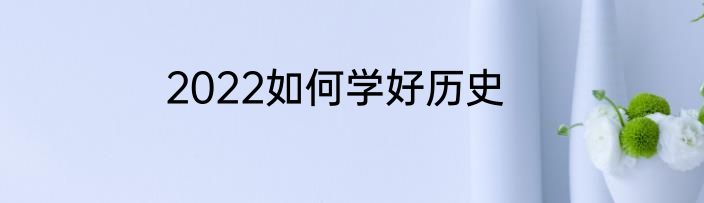 2022如何学好历史