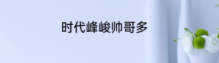 时代峰峻帅哥多