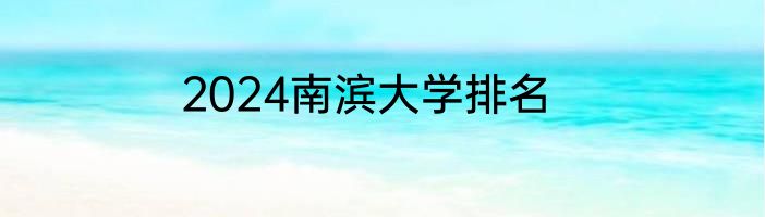2024南滨大学排名