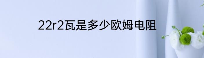 22r2瓦是多少欧姆电阻