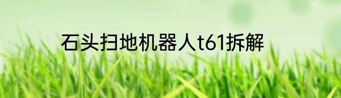 石头扫地机器人t61拆解