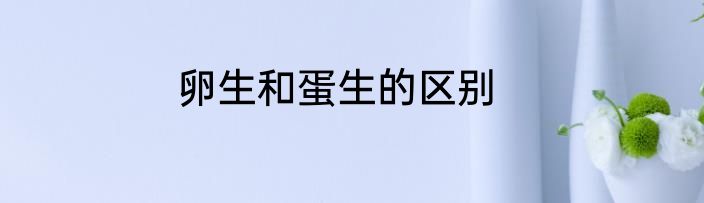 卵生和蛋生的区别