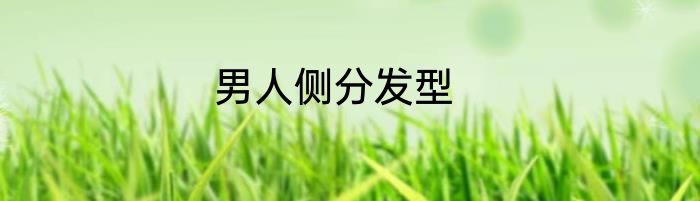 男人侧分发型