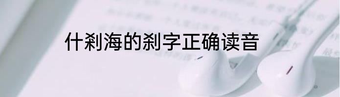 什剎海的刹字正确读音