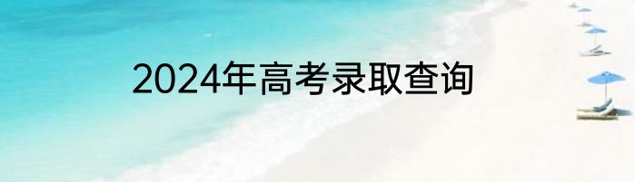 2024年高考录取查询