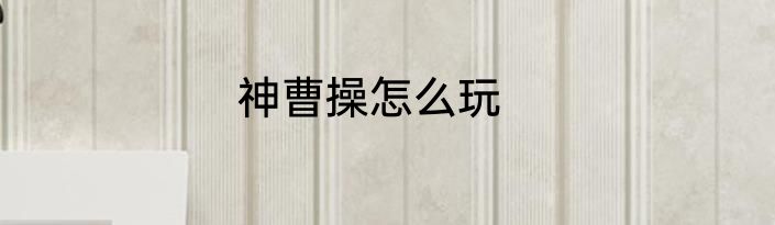 神曹操怎么玩