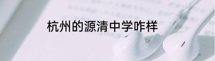 杭州的源清中学咋样