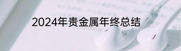 2024年贵金属年终总结