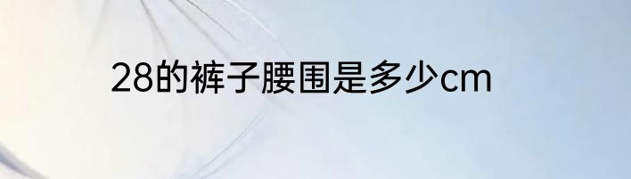 28的裤子腰围是多少cm