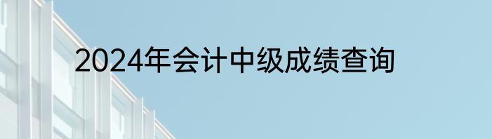 2024年会计中级成绩查询
