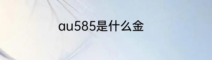 au585是什么金