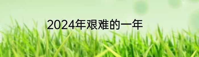 2024年艰难的一年