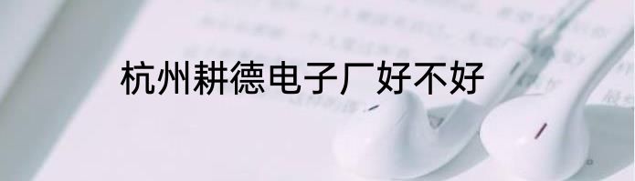 杭州耕德电子厂好不好