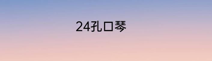 24孔口琴