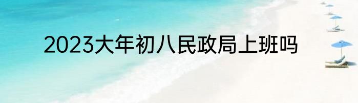 2023大年初八民政局上班吗