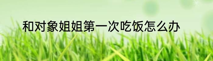 和对象姐姐第一次吃饭怎么办